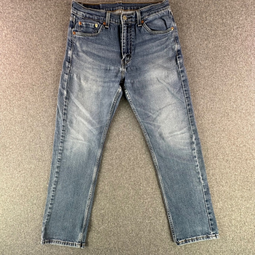 Levis Jeans Womens 30 505 Regular Fit Blue Stretch Denim Medium Wash